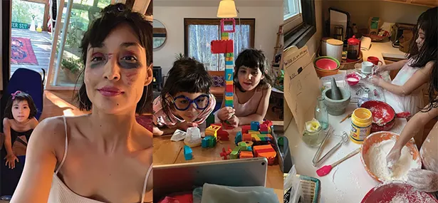 Entrepreneur Marisa Philips at home in Saugerties with her two kids.