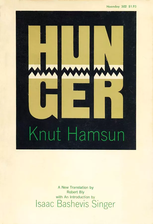 Hunger by Knut Hamsun, book cover, 1970, Noonday Press.