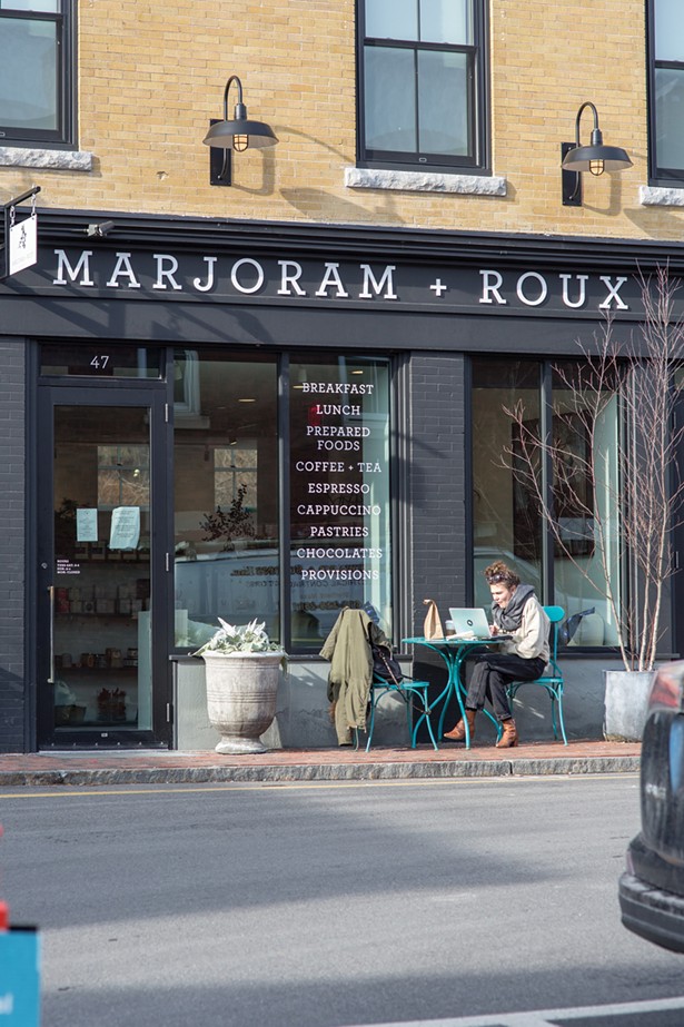Prepared foods emporium Marjoram + Roux opened in summer 2020 on Railroad Street. - PHOTOS BY BILL WRIGHT