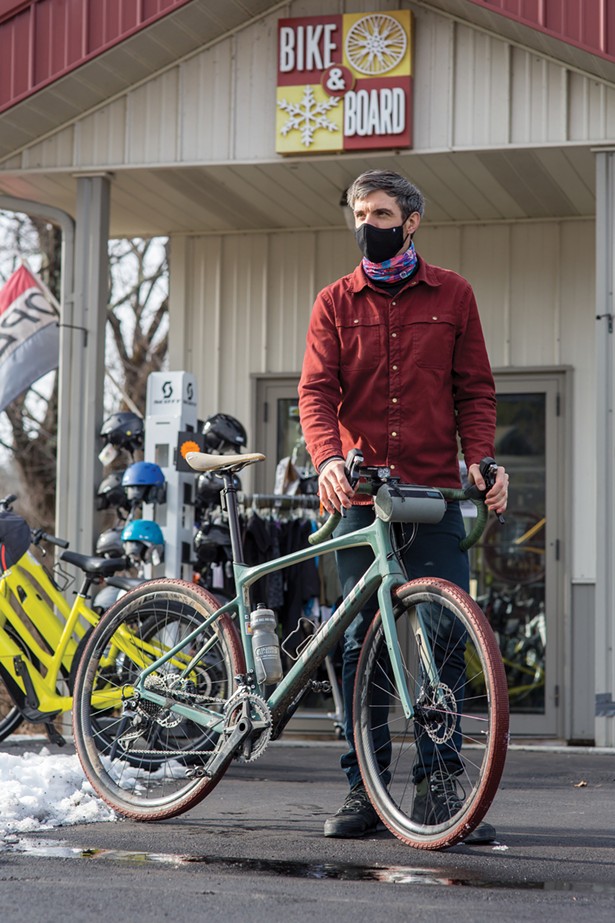 Manager Jay Elling at the Great Barrington location of Berkshire Bike and Board. - PHOTOS BY BILL WRIGHT