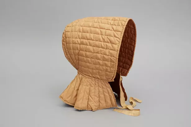 quilted bonnet from the Shaker Museum collection