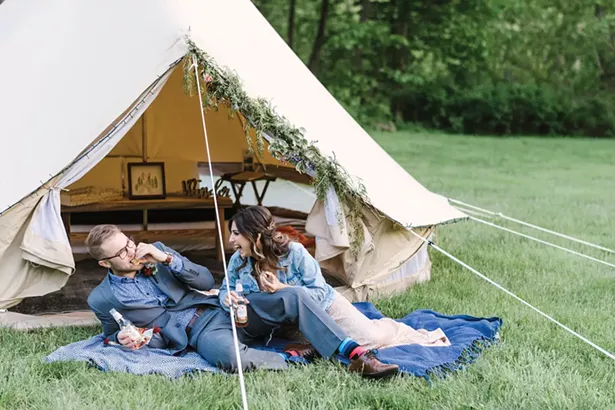 GlampStar glamping tent at Mount Tremper Arts. - PHOTO BY ALICIA KING PHOTO