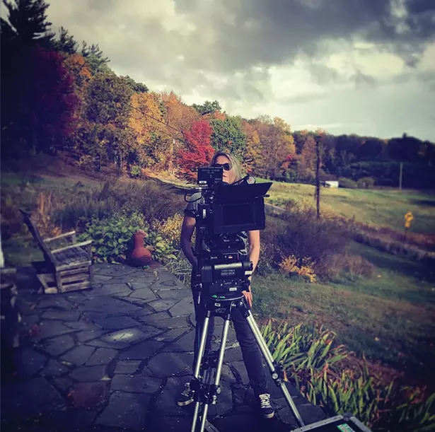 Sarah Pirozek on the set of #Like in Bearsville.