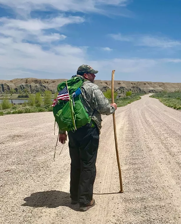 Tommy Zurhellen walking along the Green River in Wyoming, 2019