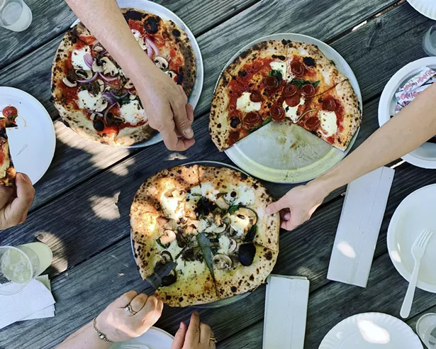 Wood-fired pizza at the Lantern Inn in Wassaic