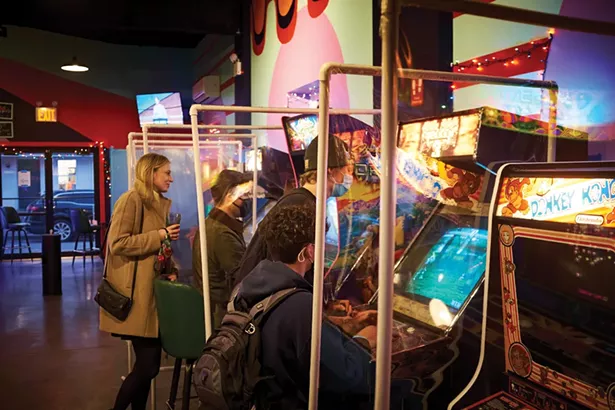 The vintage games at Beacon's Happy Valley Arcade Bar. - DAVID MCINTYRE