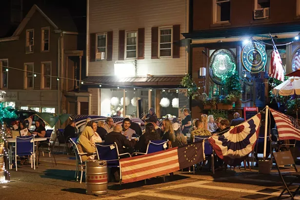 Continuing a COVID-era program, restaurants in Warwick spill out on to local streets on Friday and Saturday nights and Sunday afternoons, accompanied by live music. - DAVID MCINTYRE