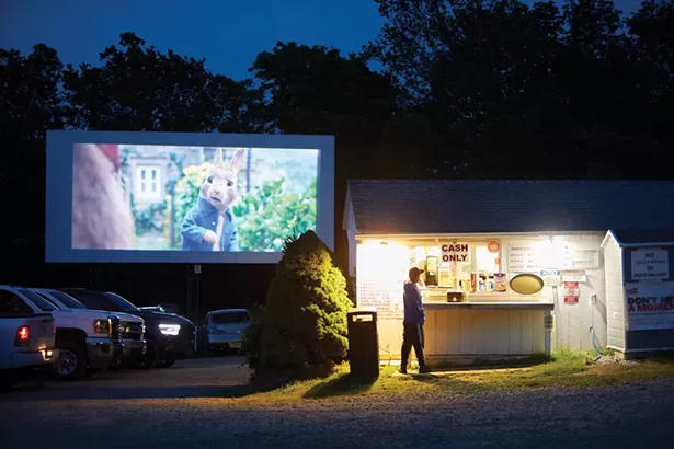 Peter Rabbit 2: The Runaway being screened at the Warwick Drive-In. - DAVID MCINTYRE