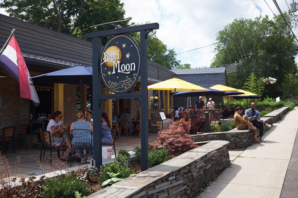 Pearl Moon, a recently opened eatery and concert venue, has ample outdoor seating. - DAVID MCINTYRE