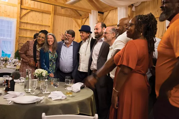 Actual and would-be cannabis industry insiders gathered high society in Saugerties on June 19 to make connections at what organizers billed as the Hudson Valley’s first ever “A-list corporate cannabis networking event.” Among those in attendance were Steve De Angelo (in blue hat), “the father of the legal cannabis industry, and on his left, Norman Birenbaum, Governor Cuomo’s medical cannabis czar.