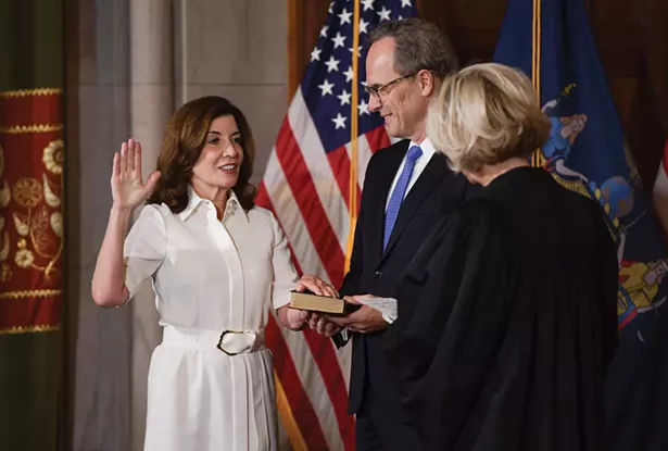 Kathy Hochul was sworn in as New York's first woman governor on August 24.