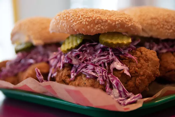 Fried chicken at Zinnia's Dinette