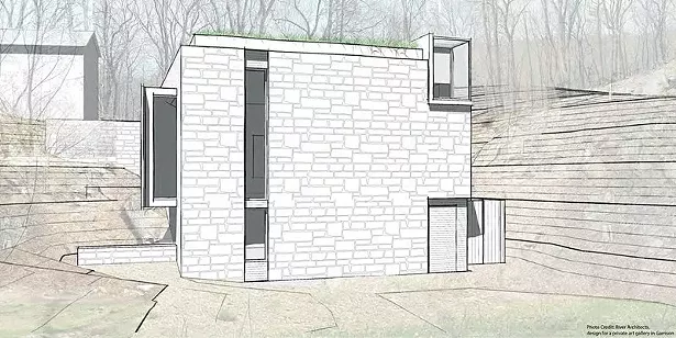 Design for a private art gallery by James Hartford/River Architects