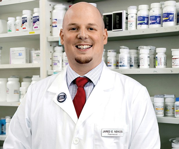 Jared Nekos, the owner and pharmacist of Dedrick’s Pharmacy