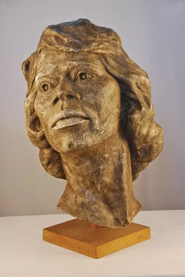 Plaster bust of Marian Anderson by Margit Malmstrom.