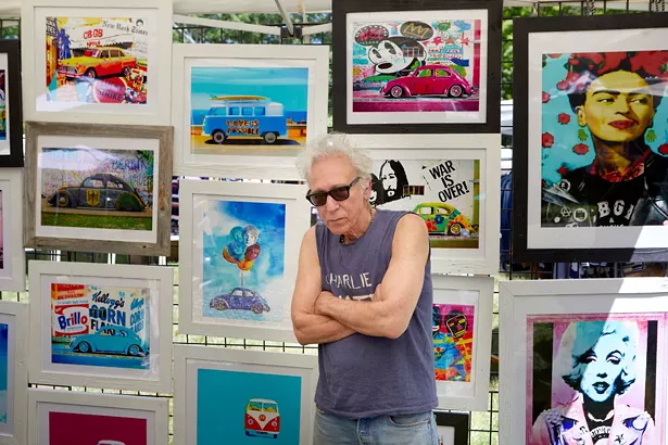 Artist and vendor Jack Miller at Mower’s Flea Market. - DAVID MCINTYRE