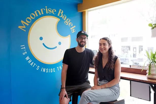 Moonrise Bagels, founded by Woodstock native Ali Chetkof and Jeremy Rhodes, serves up fresh-baked stuffed bagels. - DAVID MCINTYRE