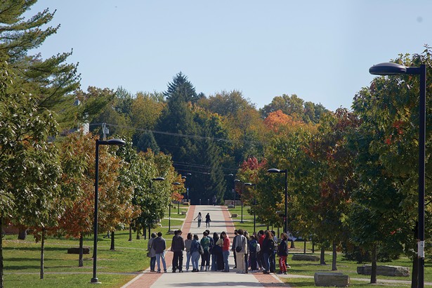 A group of prospective students touring SUNY New Paltz. - DAVID MCINTYRE
