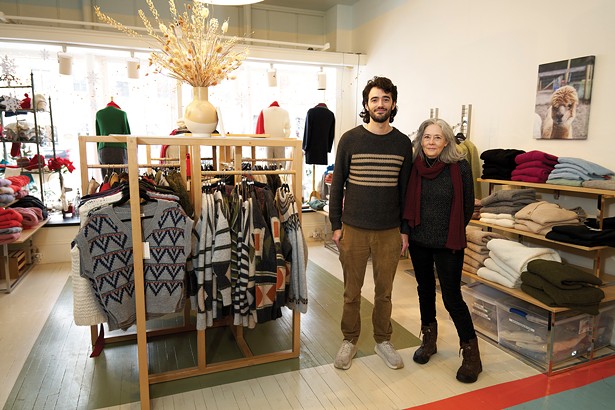 Fluff Alpaca is a family affair. Suzanne Werner and her son Jamie Werner run the retail shop on Main Street. - DAVID MCINTYRE
