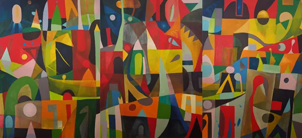 Marine Penvern, "Variability may be," Triptych, oil on canvas, 108'x48', 2021.