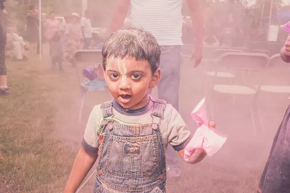 Bliss Kitchen and Wellness Center hosted a Holi color festival in Newburgh last summer. - RUEDI HOFMANN