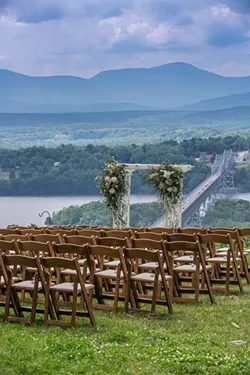 A wedding planned by Cathy's Elegant Events at Olana State Historic Site. Photo by Molinski Photography