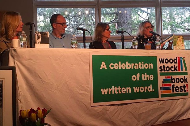 Martha Frankel interviews Dani Shapiro, Stephane Gerson, and Elizabeth Lesser at the Memoir-a Go-Go panel at Woodstock Bookfest.