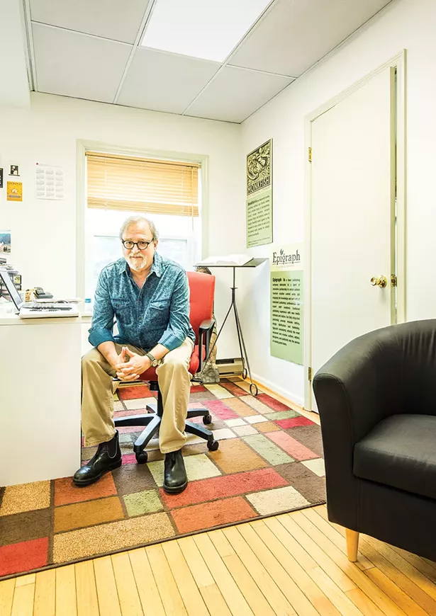 Publisher Paul Cohen in his office on East Market Street in Rhinebeck. - FRANCO VOGT