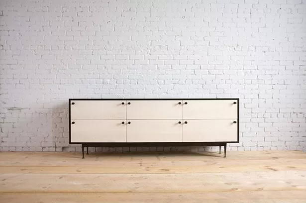 The Mohawk Credenza at Michael Robbin’s Furniture Showroom in Germantown.
