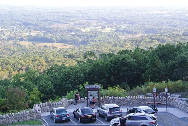 Scenic overlook in the Mohonk Preserve off Rt. 44/55 looking south toward New Paltz. - JOHN GARAY