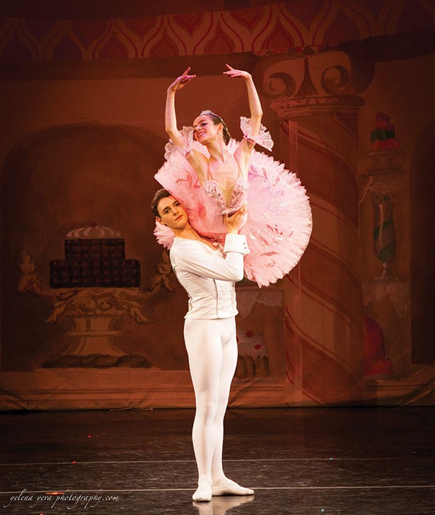 Justin Valentine and Nikita Boris in a 2016 production of "The Nutcracker" at the Orpheum Film & Performing Arts Center.