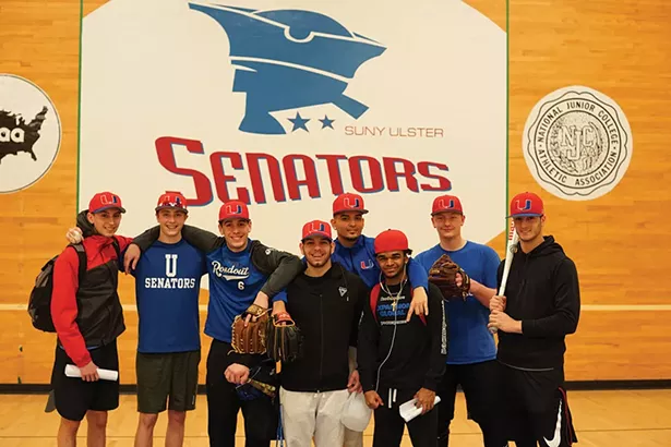 SUNY Ulster Senators baseball team members in Stone Ridge - JOHN GARAY