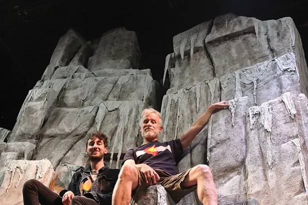 Justin Pietropaolo and Conan McCarty on the set of "K2" at Shadowland Stages, running June 1-17.