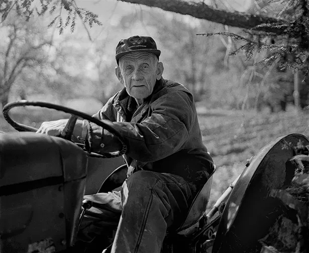 Claude Potts, Tivoli farmer, part of the exhibit “Hudson Heritage: Joseph Squillante Photographs,” at Greig Farm in Red Hook June 11-July 21.