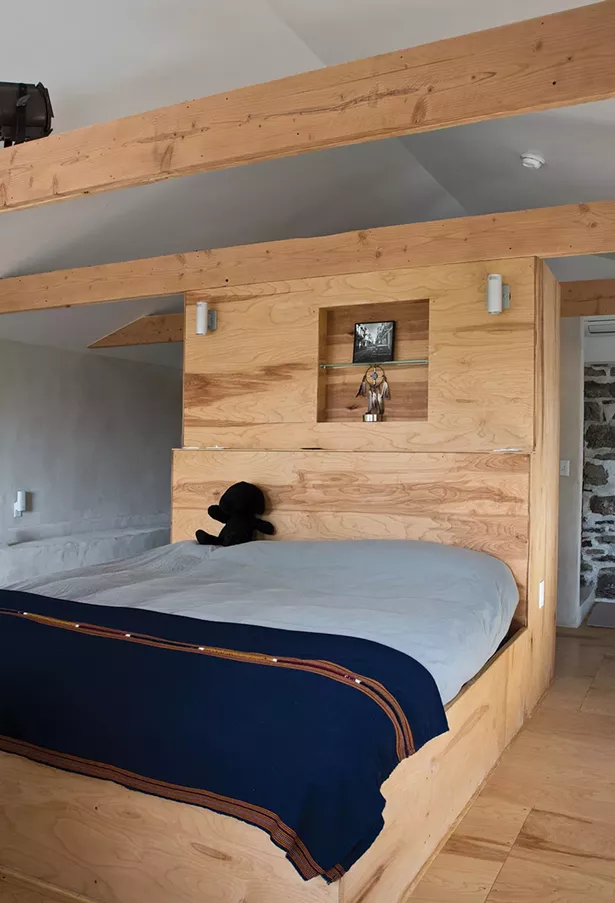 Zeller’s master suite has an open vintage tub and views to the Catskills. “The house brings me back to Austria,” say Zeller. “It reminds me of an Austrian mountain house. It’s almost like a fortress, the house has stood 300 years, why should it crash down now? It’s very different than a wood house.” - DEBORAH DEGRAFFENREID