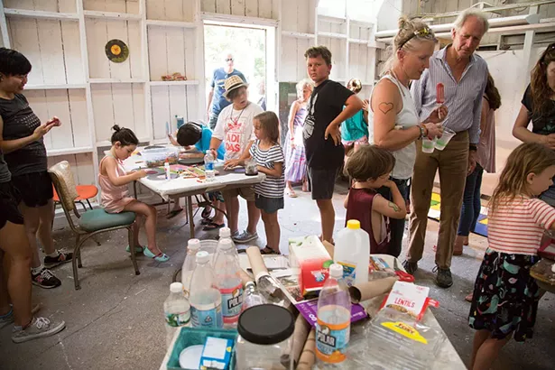 in Luther Barn creating Junk Jams - VERONICA GONZALEZ MAYORAL