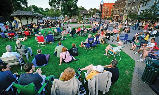 A Hudson Valley Jazz Festival performance on the Railroad Green in Warwick.