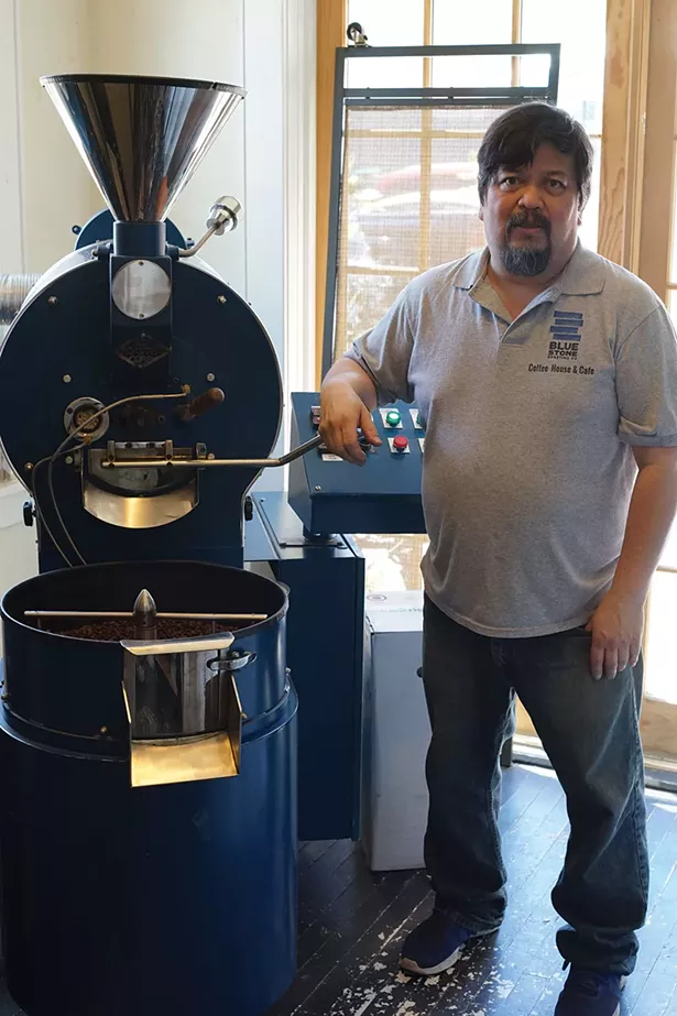 Michael Hom at Blue Stone Roasting Co. in Saugerties. - JOHN GARAY