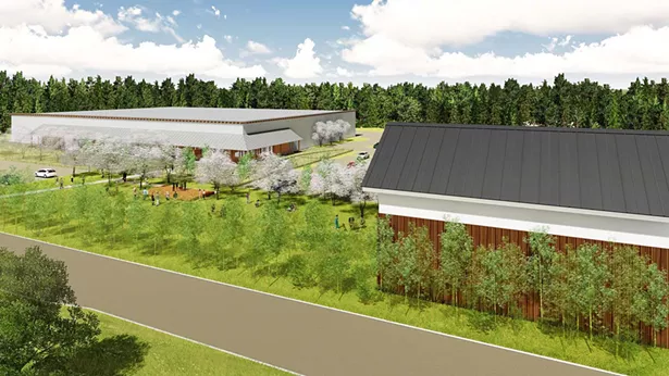 Architects’ rendering of the Asahi Shuzo premium sake brewery to be built in Hyde Park, NY. The company will be collaborating with The Culinary Institute of America to bring advanced sake education to the United States. - COURTESY OF PELLI CLARKE PELLI AND JUN MITSUI, ARCHITECTS