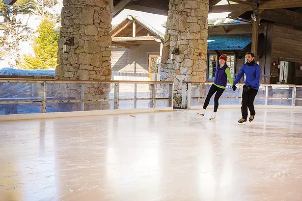 Ice skaters at Mohonk Mountain House
