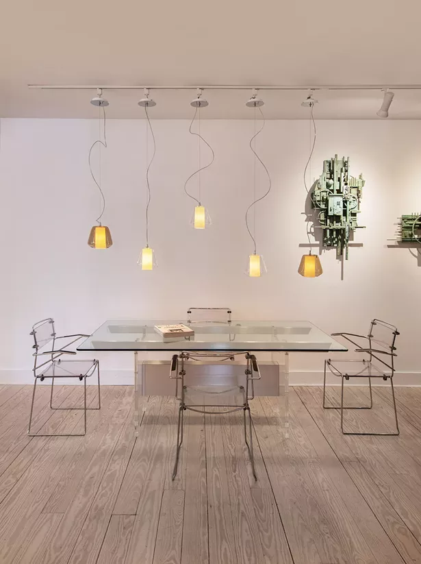 Gillette’s showroom includes Design on Demand “Etica” pendant lights by the Italian designer Daniele Gualeni. - DEBORAH DEGRAFFENREID