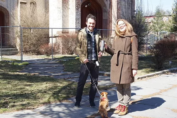 Gena Wirth and Peter Adams at First United Methodist Church on Liberty Street in Newburgh - PHOTO: JOHN GARAY