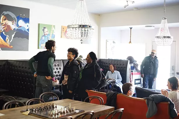 Marcelis, Maiya, Doris, Micah and Courtland at Blacc Vanilla - PHOTO: JOHN GARAY