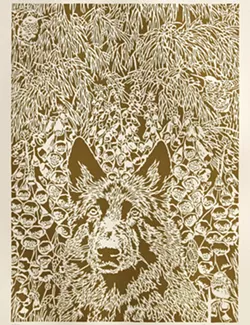Foxglove, a paper cutout by Kristine Virsis - ALTERNATIVE COVER