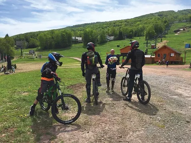 Mountain biking at Windham Mountain Resort.