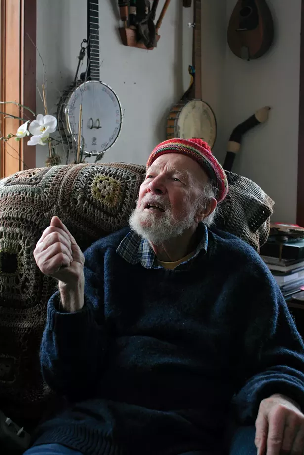 Pete Seeger at home in Beacon in 2011. - PHOTO: FIONN REILLY