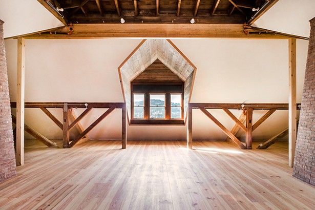 Studio space at the River House Project, bathed in natural light.