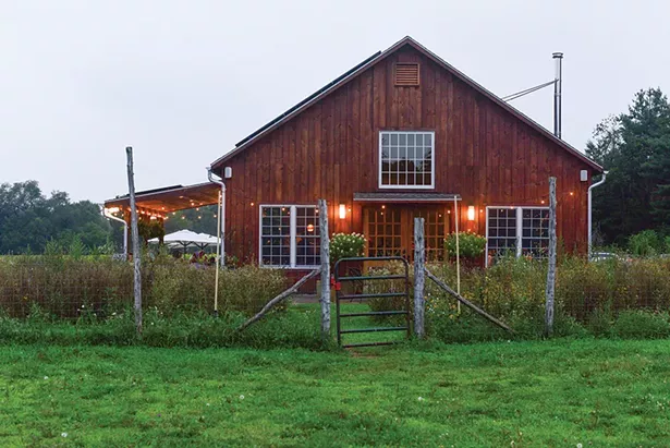 The taproom at Arrowood Farm Brewery in Accord.