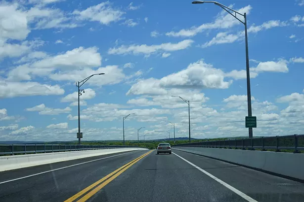 Rhinecliff Bridge, approaching Dutchess County. - PHOTO: JOHN GARAY