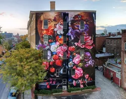 "Pronskstilleven," is a 2015 mural by Gaia, on the RUPCO building in Uptown Kingston